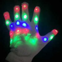 LED Rainbow Sparkling Light Up LED Gloves