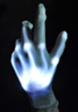 Light Up Flashing XO Xbone WHITE Skeletal LED Gloves