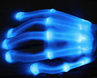XO Blue Light Up Xbone LED Gloves