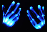 XO Blue Light Up Xbone LED Gloves