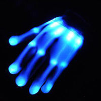 XO Blue Light Up Xbone LED Gloves