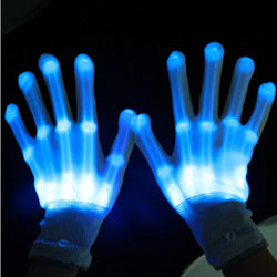 XO Blue Light Up Xbone LED Gloves