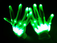 XO Green Light Up Xbone LED Gloves
