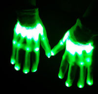 XO Green Light Up Xbone LED Gloves