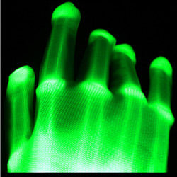 XO Green Light Up Xbone LED Gloves