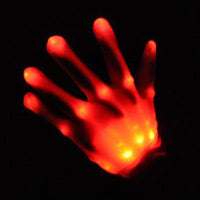 XO Red Light Up Xbone LED Gloves