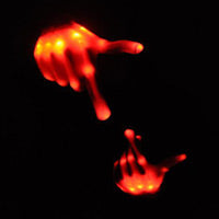XO Red Light Up Xbone LED Gloves