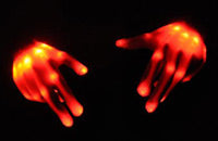 XO Red Light Up Xbone LED Gloves